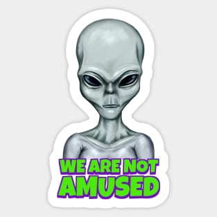 Unamused Alien Sticker